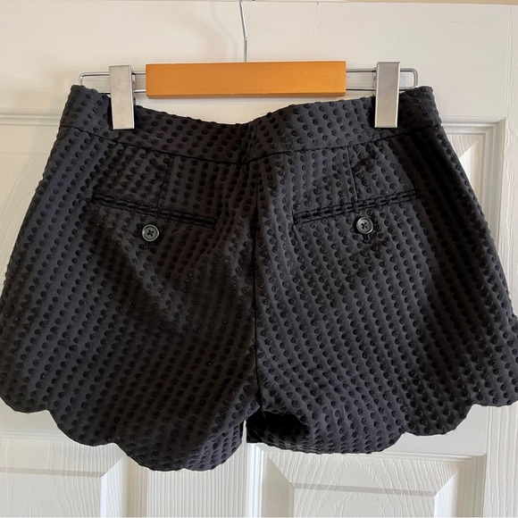 Club Monaco Black Scalloped Hem Shorts - Picture 2 of 5